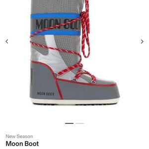 Moon Boot Gray and Blue Snow Boots